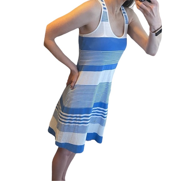 Lilly Pulitzer Melle Sleeveless Racerback Dress in Bay Blue Coconut Stripe - Picture 13 of 13